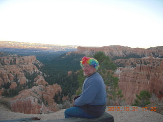 47 94x. Bryce Canyon sunset + Adam with multicolor wig