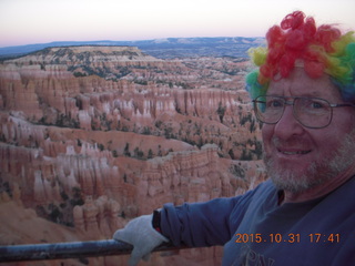 49 94x. Bryce Canyon sunset + Adam with multicolor wig