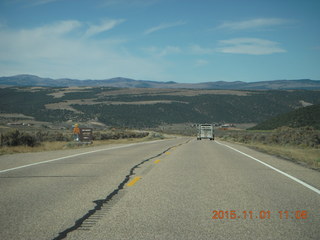 view driving back to Kanab