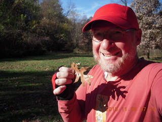 2848 958. Curtis Arboretum run - Adam and leaf