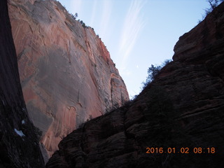 Zion National Park - Observation Point hike - moon