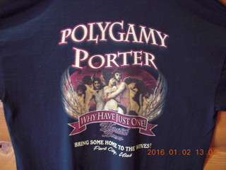 Springdale, Utah - Wildcat Willies -- Polygamy Porter t-shirt