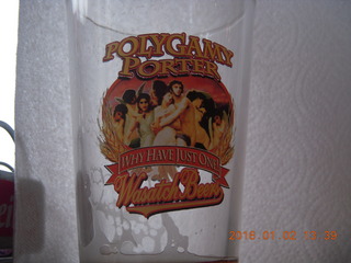 45 972. Springdale, Utah - Wildcat Willies - Polygamy Porter beer glass