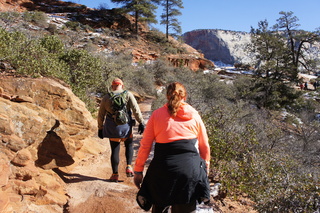 Zion National Park - Brad's pictures - Angels Landing hike - Kit and other hiker