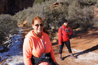 Zion National Park - Brad's pictures - Angels Landing hike - Kit and another hiker