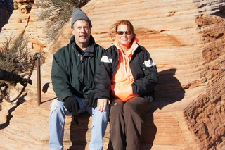 109 972. Zion National Park - Brad's pictures - Angels Landing hike - Brad and Kit