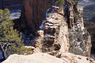 126 972. Zion National Park - Brad's pictures - Angels Landing hike - Adam at narrow part