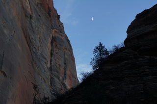 Zion National Park - Brad's pictures - Observation Point hike - moon