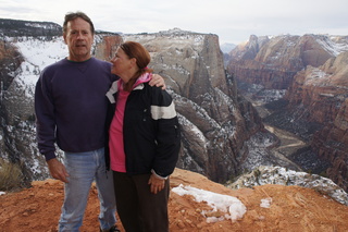 167 972. Zion National Park - Brad's pictures - Observation Point summit - Brad and Kit