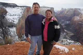 168 972. Zion National Park - Brad's pictures - Observation Point summit - Brad and Kit
