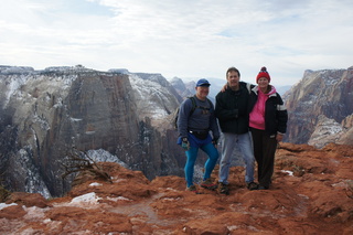 180 972. Zion National Park - Brad's pictures - Observation Point summit - Adam, Brad, Kit