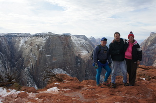 Zion National Park - Brad's pictures - Observation Point summit - Adam, Brad, Kit