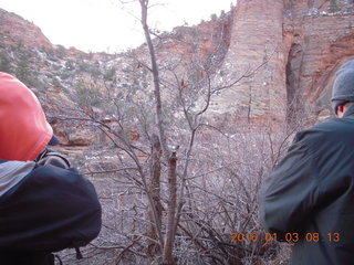 Zion National Park - Canyon Overlook hike - Kit and Brad looking