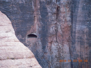 25 973. Zion National Park - Canyon Overlook hike - tunnel window vent