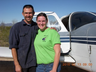 David and Laura and N8377W at Alamo Lake