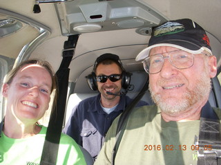 Laura and David and Adam flying in N8377W