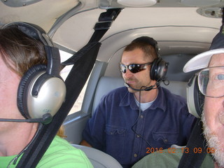 Brad, Kit, and Adam flying in N8377W