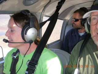 Laura and David flying in N8377W at Alamo Lake