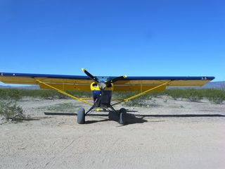 Laura and N8377W at Alamo Lake