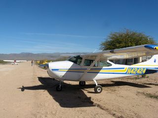 David and Laura and N8377W at Alamo Lake