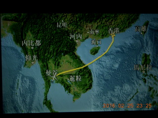 22 98r. long flights LAX to HKG to BKK - moving map