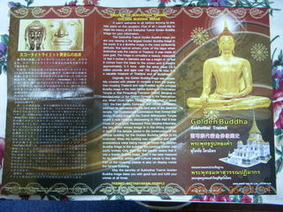168 98s. Bangkok - info sheet on giant Buddha