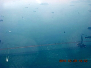 37 98u. aerial - trip bkk-hkg - Hong Kong bridge