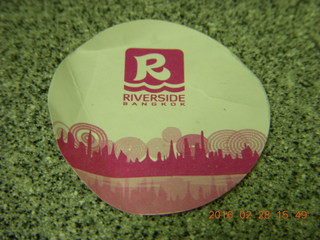 45 98u. riverside bangkok sticker from last night