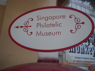 210 98v. Singapore Philatelic Museum sign