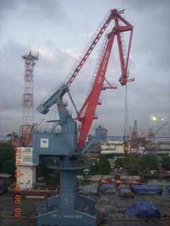 3 993. Indonesia - Jakarta port seen from ship
