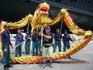 12 994. Indonesia - Semarang with Adam holding dragon