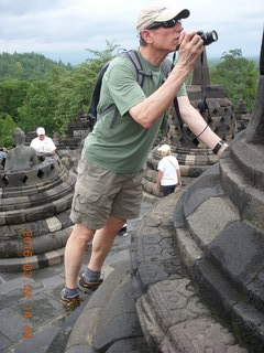 105 994. Indonesia - Borobudur temple - man taking a picture