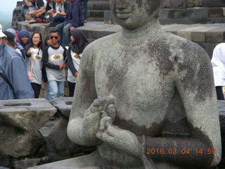 128 994. Indonesia - Borobudur temple - Buddha inside bell exposed