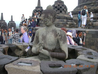 129 994. Indonesia - Borobudur temple - Buddha inside bell exposed