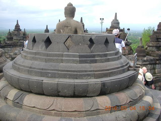 144 994. Indonesia - Borobudur temple - exposed bell Buddha