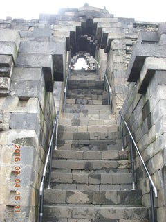 210 994. Indonesia - Borobudur temple - stairs going up
