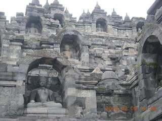 223 994. Indonesia - Borobudur temple - Buddhas in wall