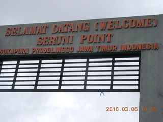 129 996. Indonesia - Mighty Mt. Bromo - archway sign