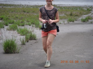 185 996. Indonesia - Mighty Mt. Bromo - Sea of Sand - friend running
