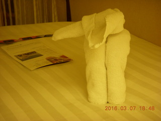 10 997. folded-towel elephant