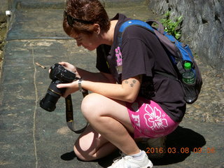67 998. Indonesia - Bantimurung Water Park - she's taking a picture of butterflies