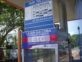 214 998. Indonesia - drive back - toll collection
