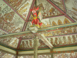 116 99d. Indonesia - Bali - temple at Klungkung - ceiling with gargoyle