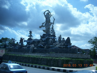 344 99d. Indonesia - Bali - bus ride - monument