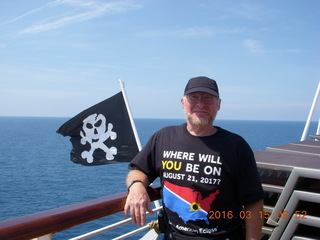 47 99f. Volendam - King Neptune visit - pirate flag and Adam
