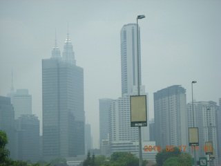 85 99h. Malaysia - Kuala Lumpur - drive back from hike - twin Petronas towers