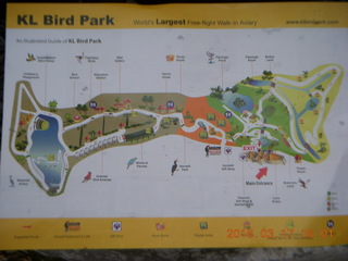 106 99h. Malaysia - Kuala Lumpur - KL Bird Park map