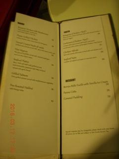 216 99h. Malaysia - Kuala Lumpur - Heli Lounge Bar menu