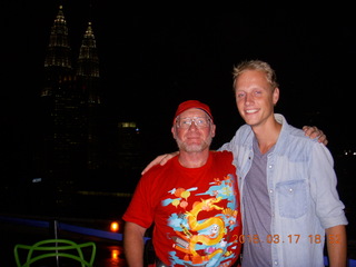 241 99h. Malaysia - Kuala Lumpur - Heli Lounge Bar- twin Petronas towers + Adam and Dutch friend