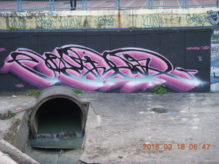 33 99j. Malaysia, Kuala Lumpur, Geo Hotel run - canal graffiti